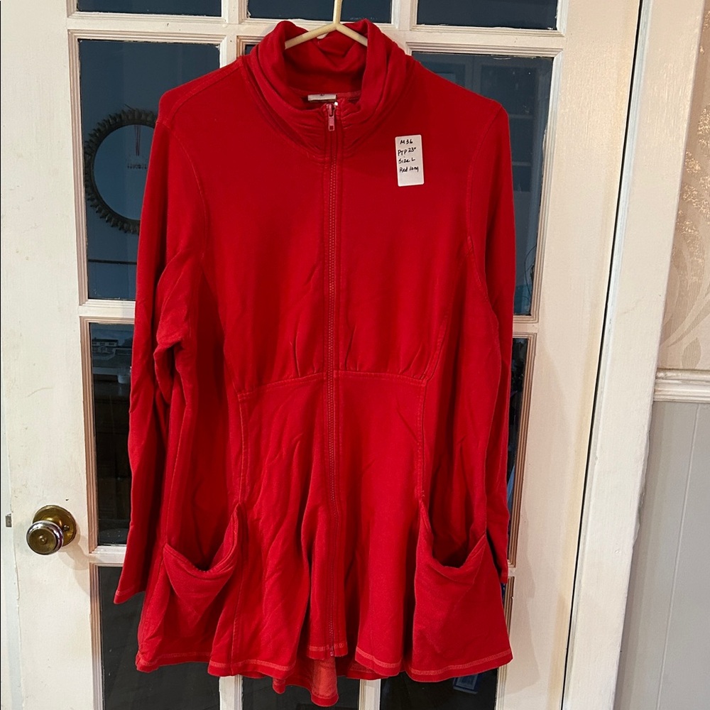 M36.   Red Women's Tunic Top